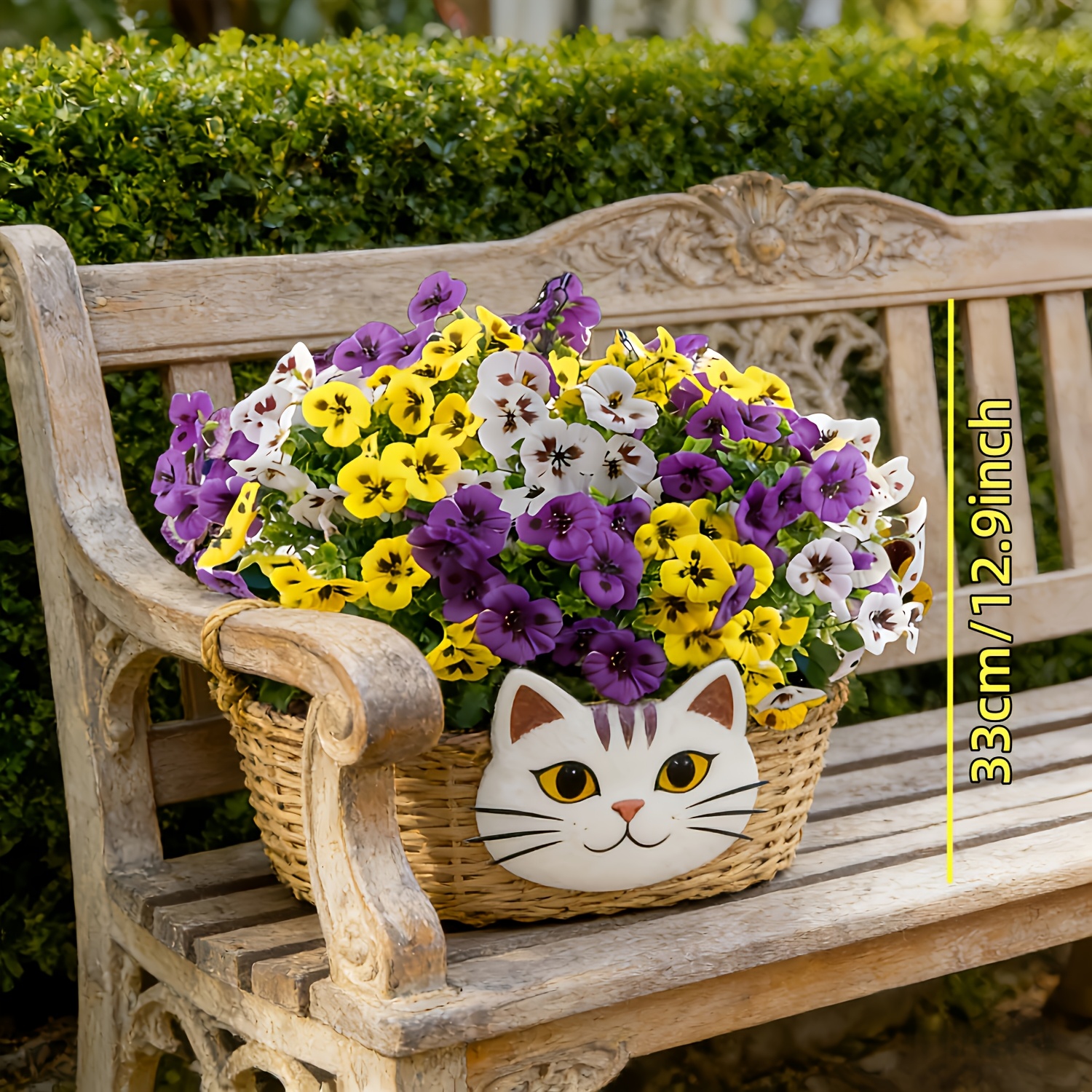 Image of 30 Bundles Of Artificial Flowers Featuring Pansies And Daisies, Perfect For Holiday Decorations. Suitable For Outdoor Garden Decor And Spring/summer Embellishments