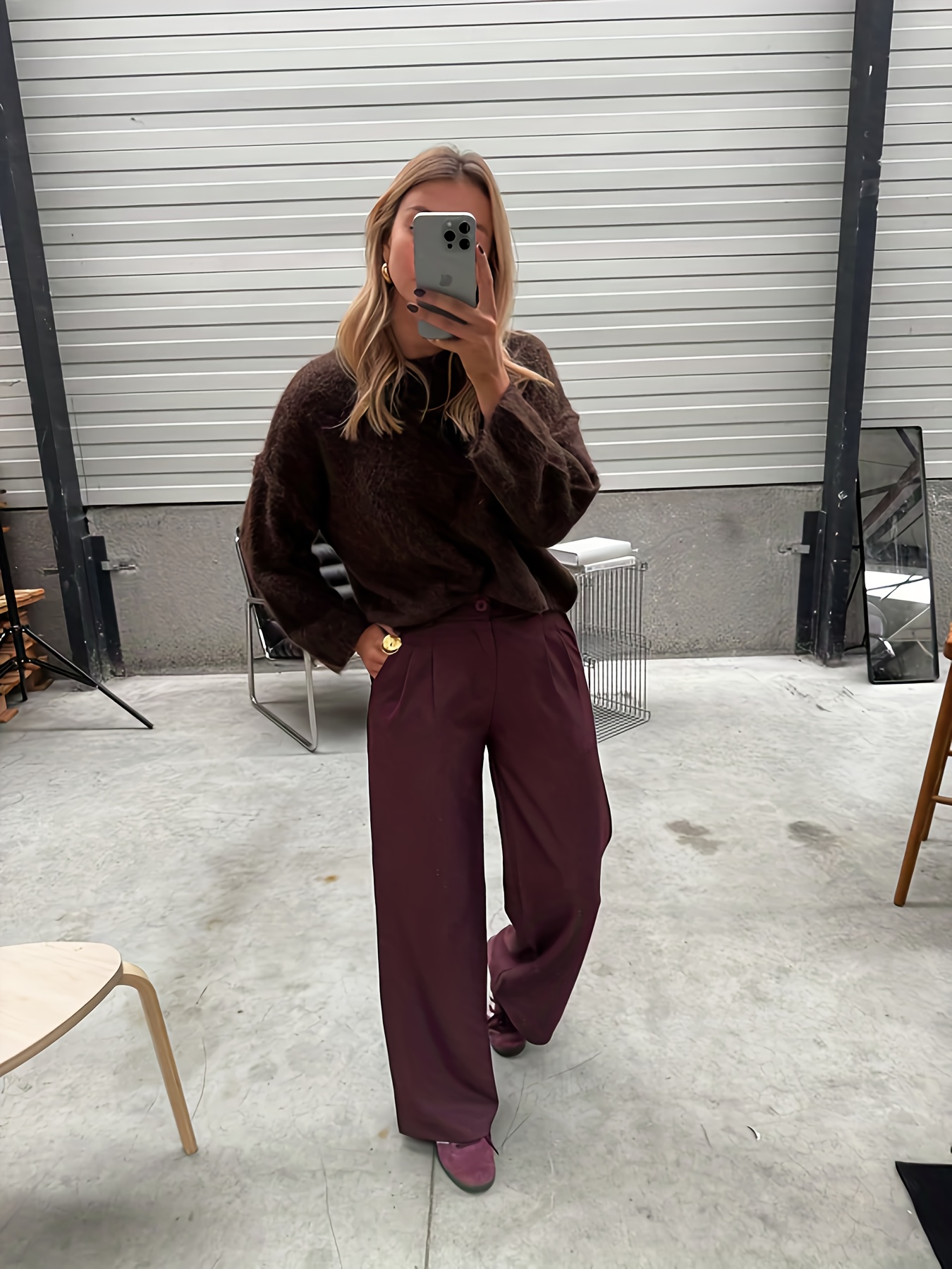 sachin and babi light blue dress Women's Burgundy High-Waisted Pants & Leggings