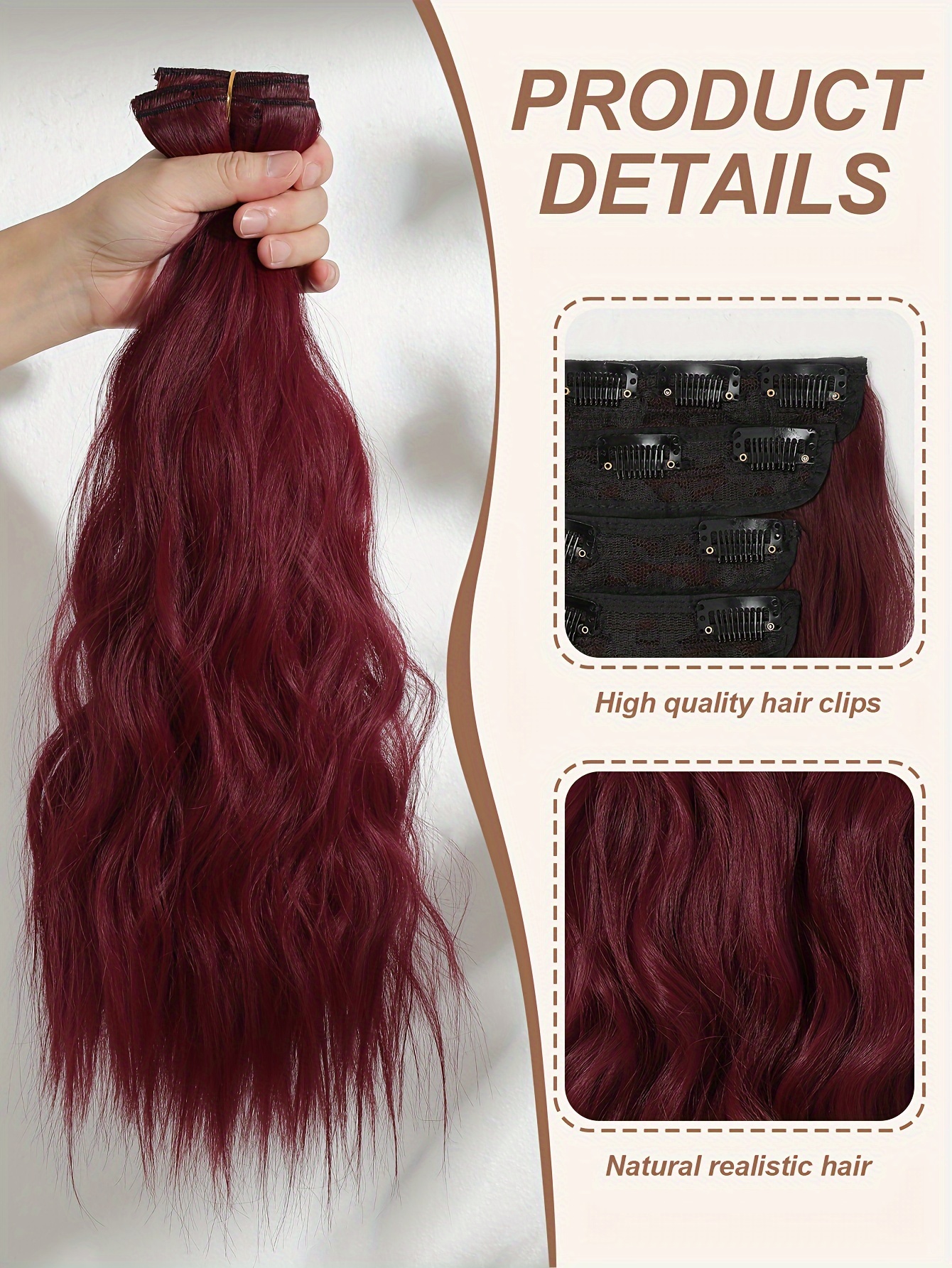   body wave heat resistant high temperature   extension 22 inch long ombre color for women details 4