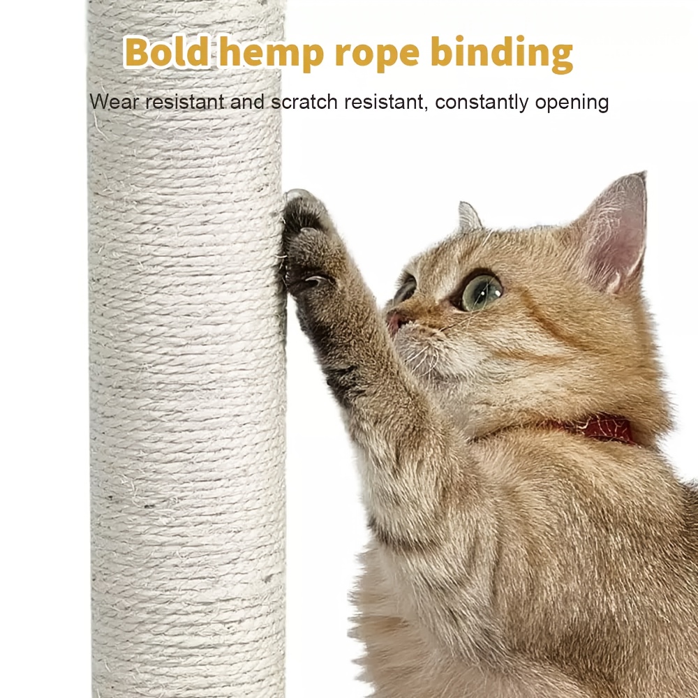 Gentle Care | Deluxe 4-Tier Cat Tree Tower with Cozy Condos & Play Balls - Durable Sisal Rope & Thick Plywood - Beige, 121.92cm Height, Perfect for Indoor Cats, Includes Assembly Instructions