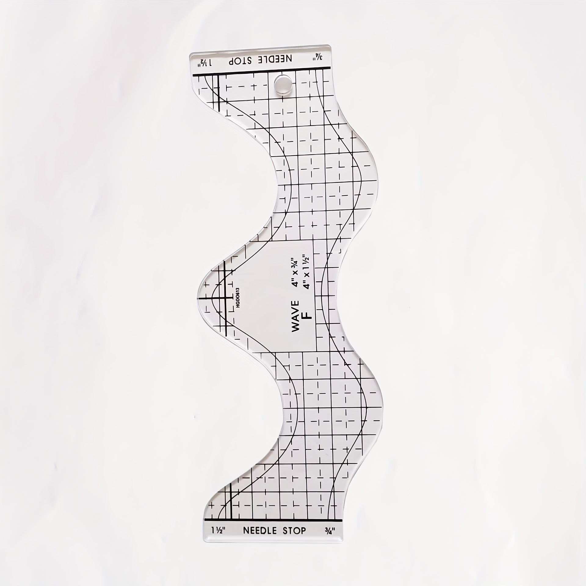 TEMU 1 règle de quilting à motif , matériau transparent, conçue pour pied-de-biche à basse pression, machine à coudre domestique, pour la création de