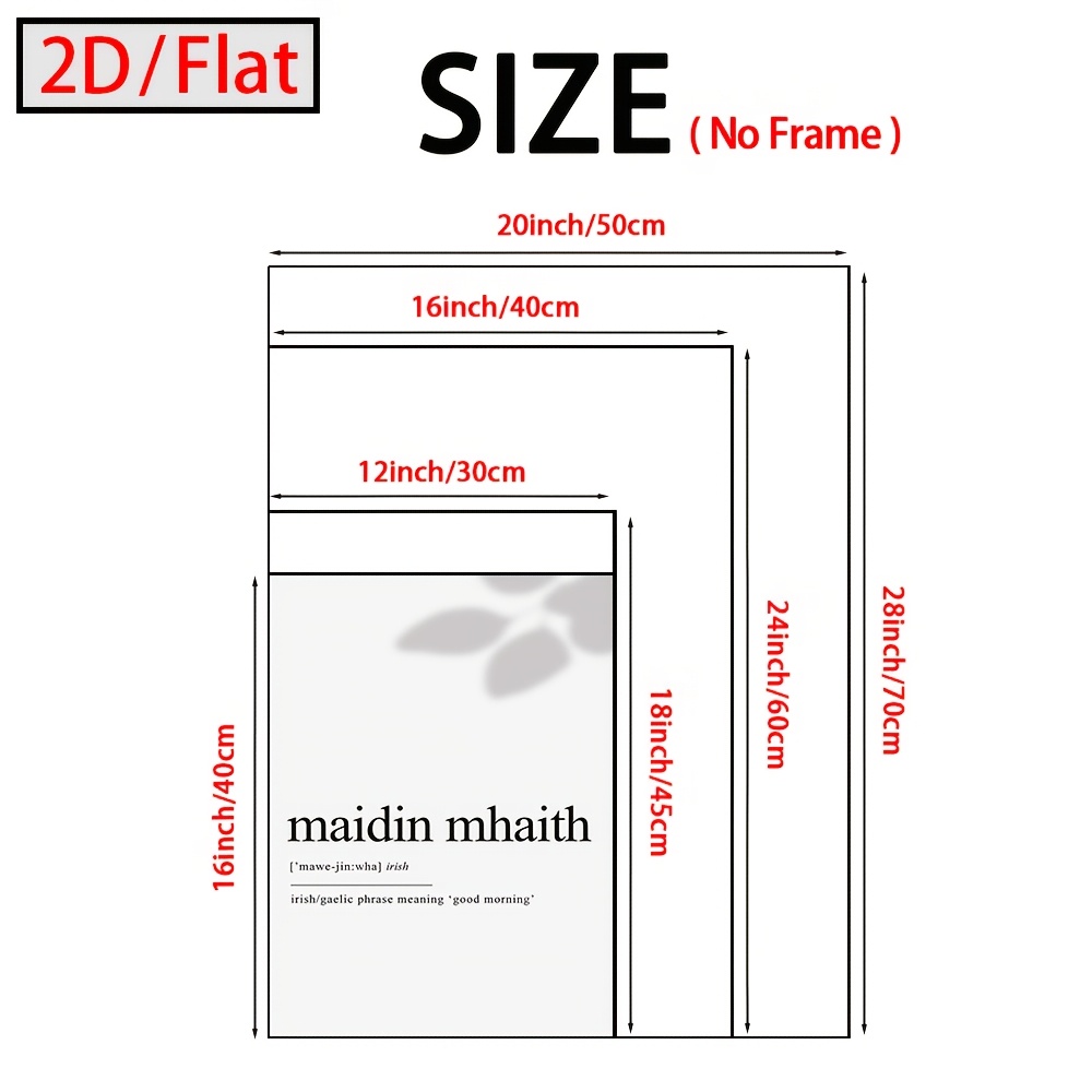 2d flat 1pc frameless 2d flat   mhaith printed irish   definition fun canvas painting wall decor suitable for restaurants hotels offices   rooms bedrooms bathrooms room decor artwork canvas wall art poster