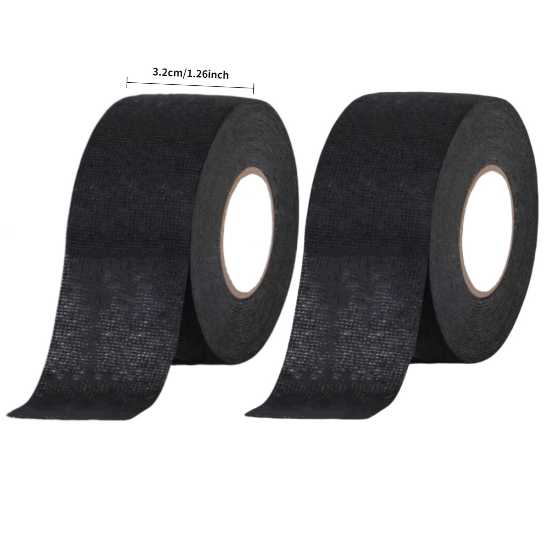 Image of Set Of -resistant Electrical Tapes | 32.8 Feet Of Insulation For Auto Wiring, Fabric Cloth Wrap, And Cable Organization With Adhesive