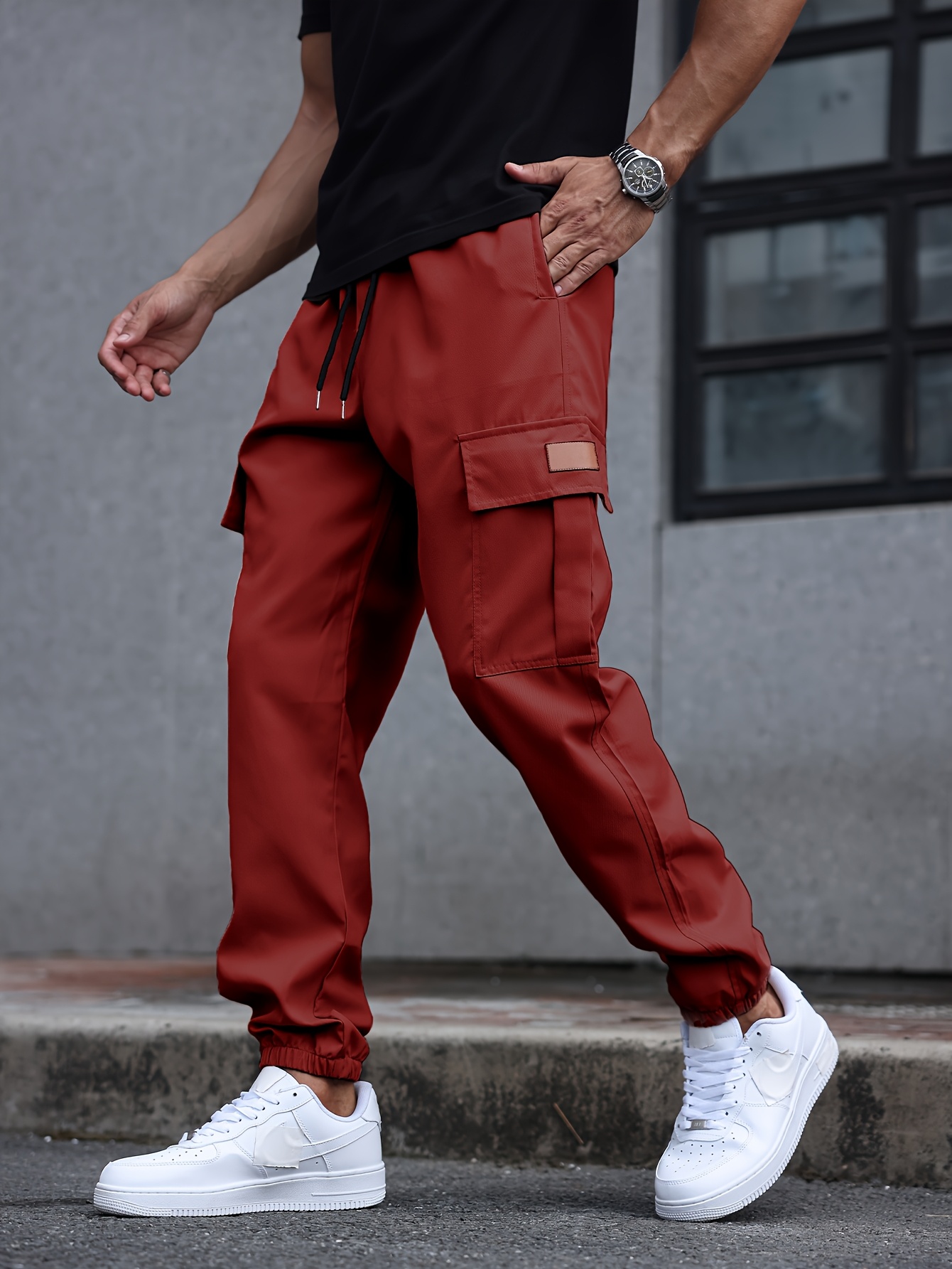 【COLOR iN ID】multi cargo pants men's color blocking cargo pants multi pockets casual - Temu