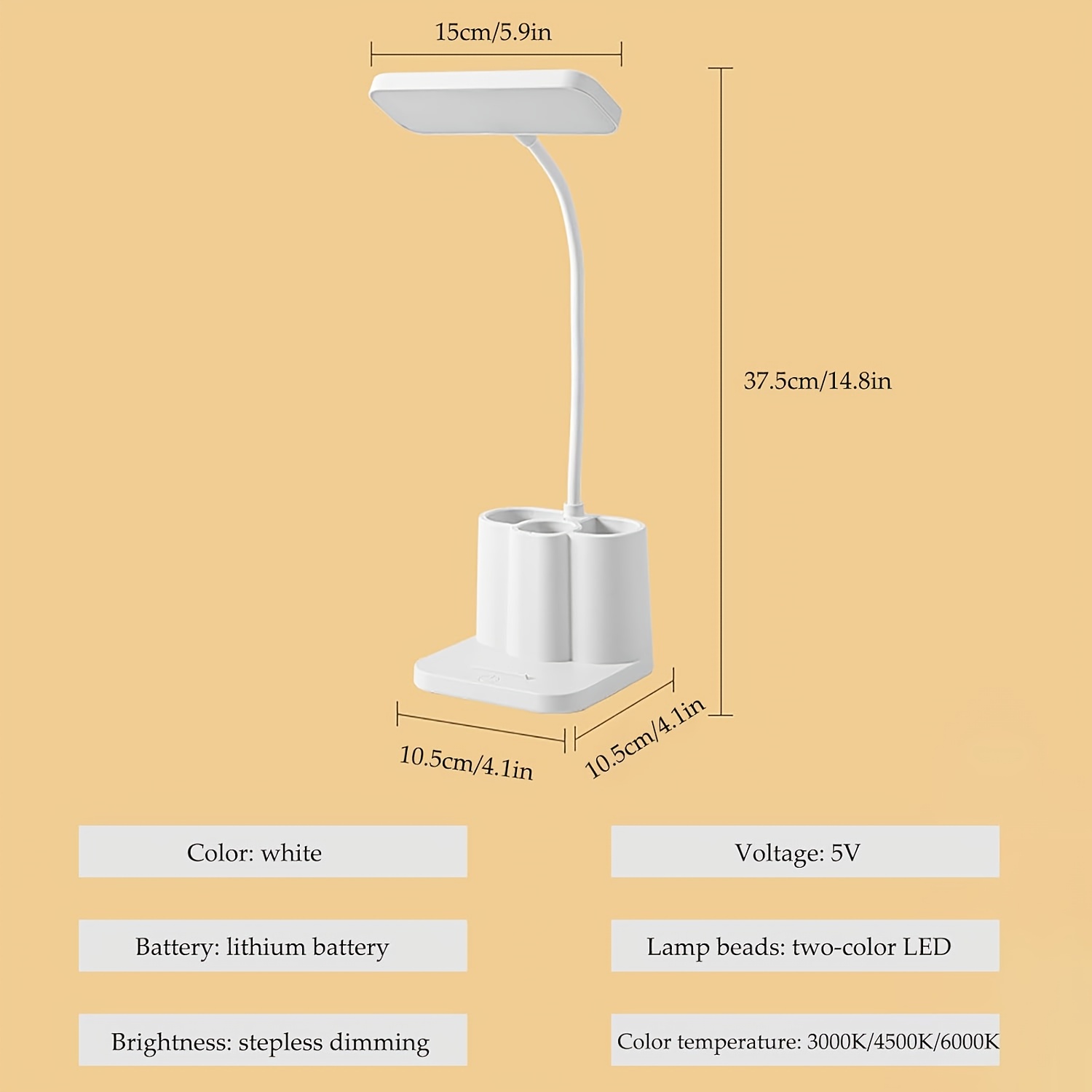 Multi-Angle Adjustable Eye-Protection Desk Lamp with TYPE-C Port