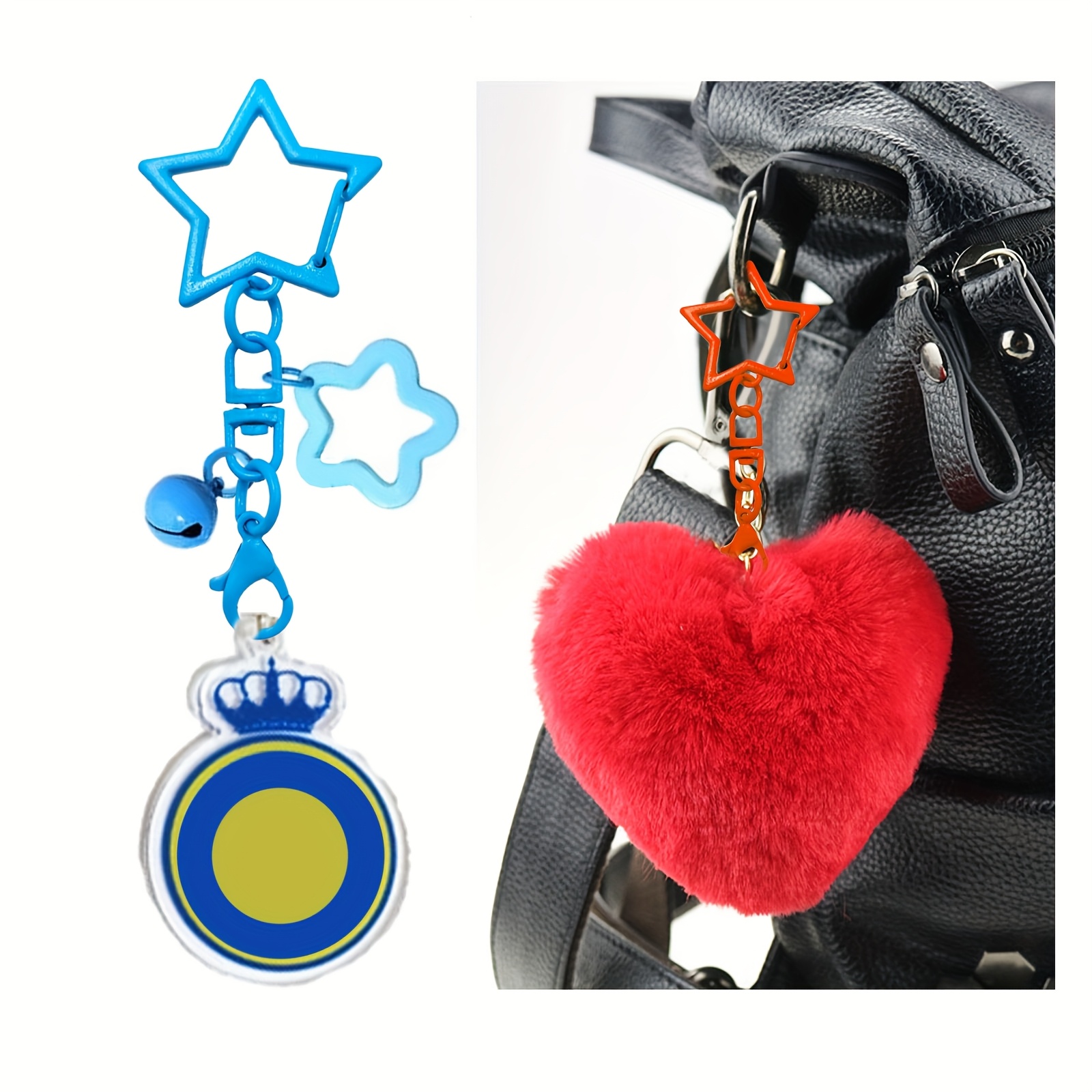 10 Pezzi Portachiavi A Moschettone Girevole - Colorati, Per Chiavi, Fai Da Te E Artigianato - Foto 7