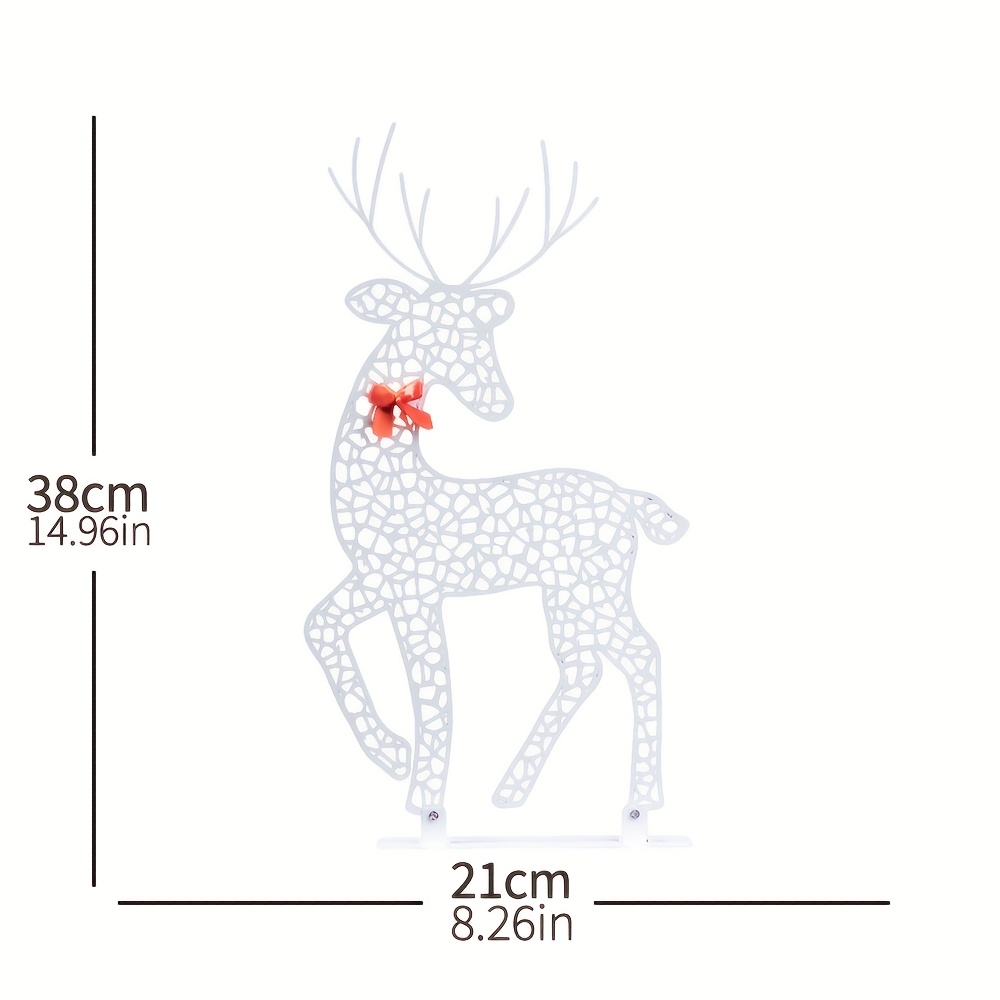 TEMU 1pc Christmas Wrought Iron Silhouette Patio Decoration From 3 Different Types Of Decorate Lawn With Rooftop Stakes, Decorate Lawn For Family