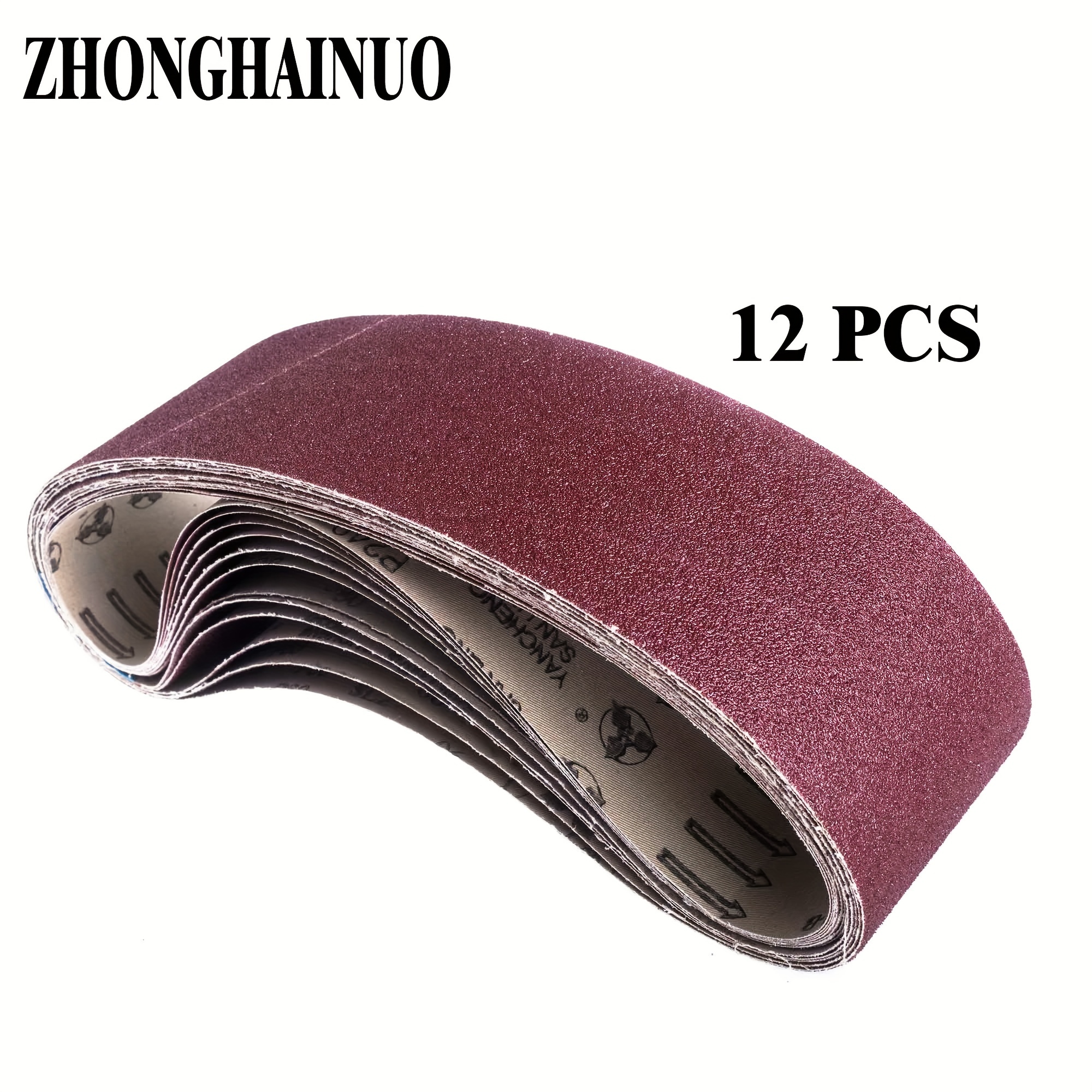 

12 Pieces 4x36 Inch Aluminum Oxide Sanding Sheets Set - Includes 2 Each Of P60, P80, P120, P150, P240, P400 Grits - Suitable For Portable Sanding