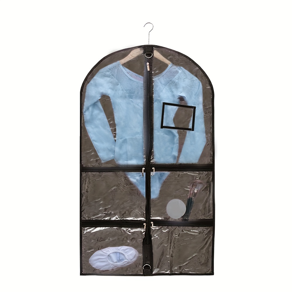 TEMU [clothes Protection Bag] 1pc Premium Transparent Clothes Protection Bag With Window For ' Dance Skirt – Great For Skating And Drama
