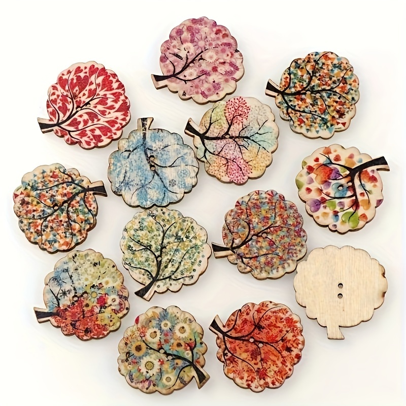 

Ywli 30pcs Mixed Wooden Buttons For Sewing And Crafts