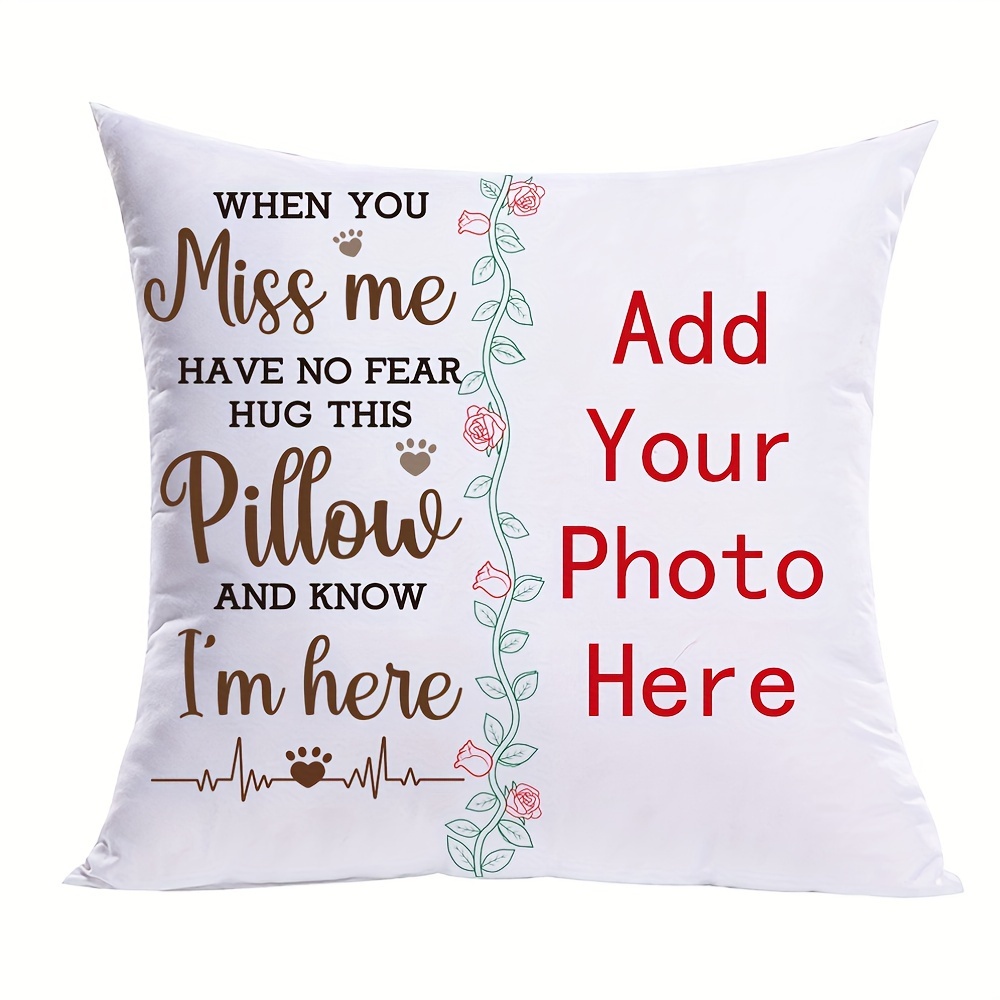 

Personalized Pet Memorial Throw Pillow Cover - Double-sided, Soft Short Plush, 12x12 Inch - Customizable For Living Room & Bedroom Decor (pillow Not Included)