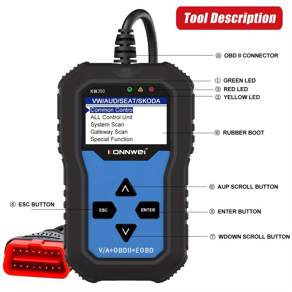 for vw for   for   seat series   12v obdii car fault detector full function vehicle fault   instrument auto scan tools code reader Product details 11