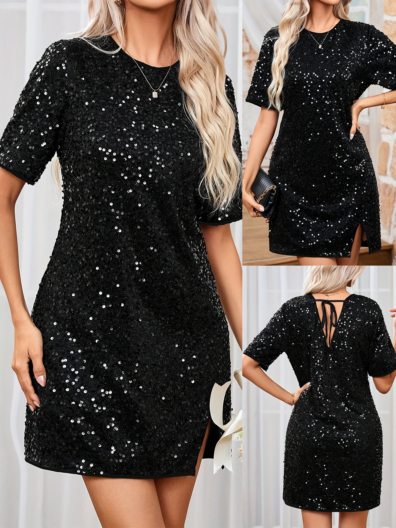 black formal dress sweetheart neckline A-Line Sweetheart Neck Tulle Sequin Black Long Prom Dress, Black Formal  Dress