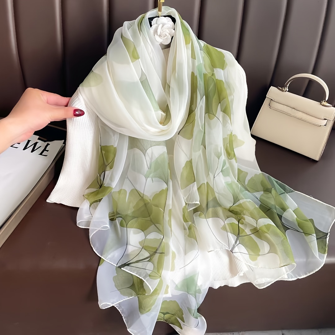 

Women's Elegant Summer Scarves, Soft Chiffon Shawl Wrap, Lightweight Sun-protective Long Scarf, Versatile Floral Print, Wholesale