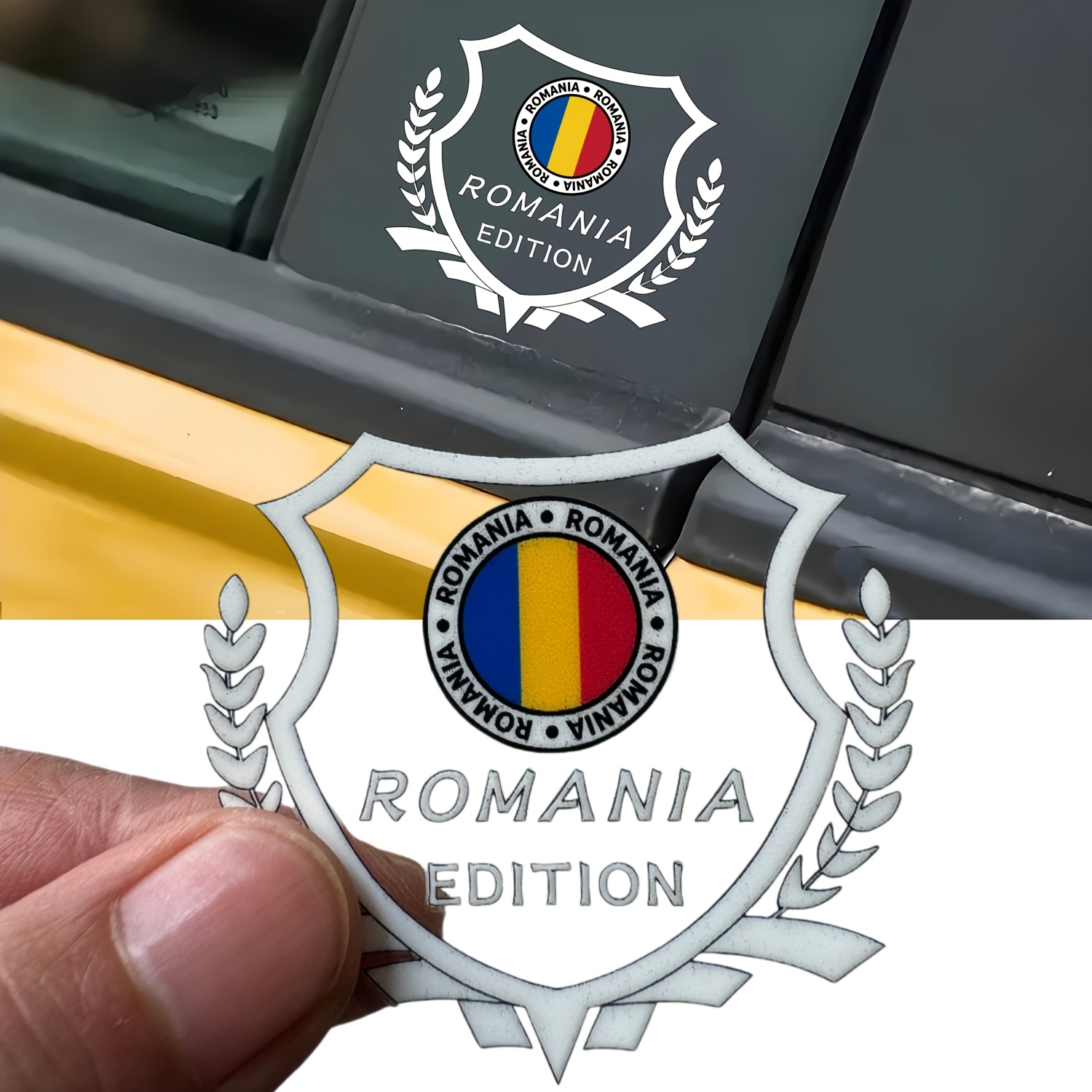 Image of 1pc Romania Edition Style Stickers Emblem Decals - Suitable For Cars, Trucks, Motorcycles, Laptops, Suitcases, Bumpers