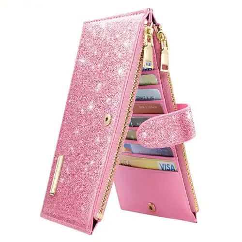holographic wallet for women - ultra-thin leather card holder & coin purse with zipper closure, multi-card slots, shimmering holographic - elegant everyday & special occasion accessory for cash and cards | Today's holographic wallet for women - ultra-thin leather card holder & coin purse with zipper closure, multi-card slots, shimmering holographic - elegant everyday & special occasion accessory for cash and cards | Today's