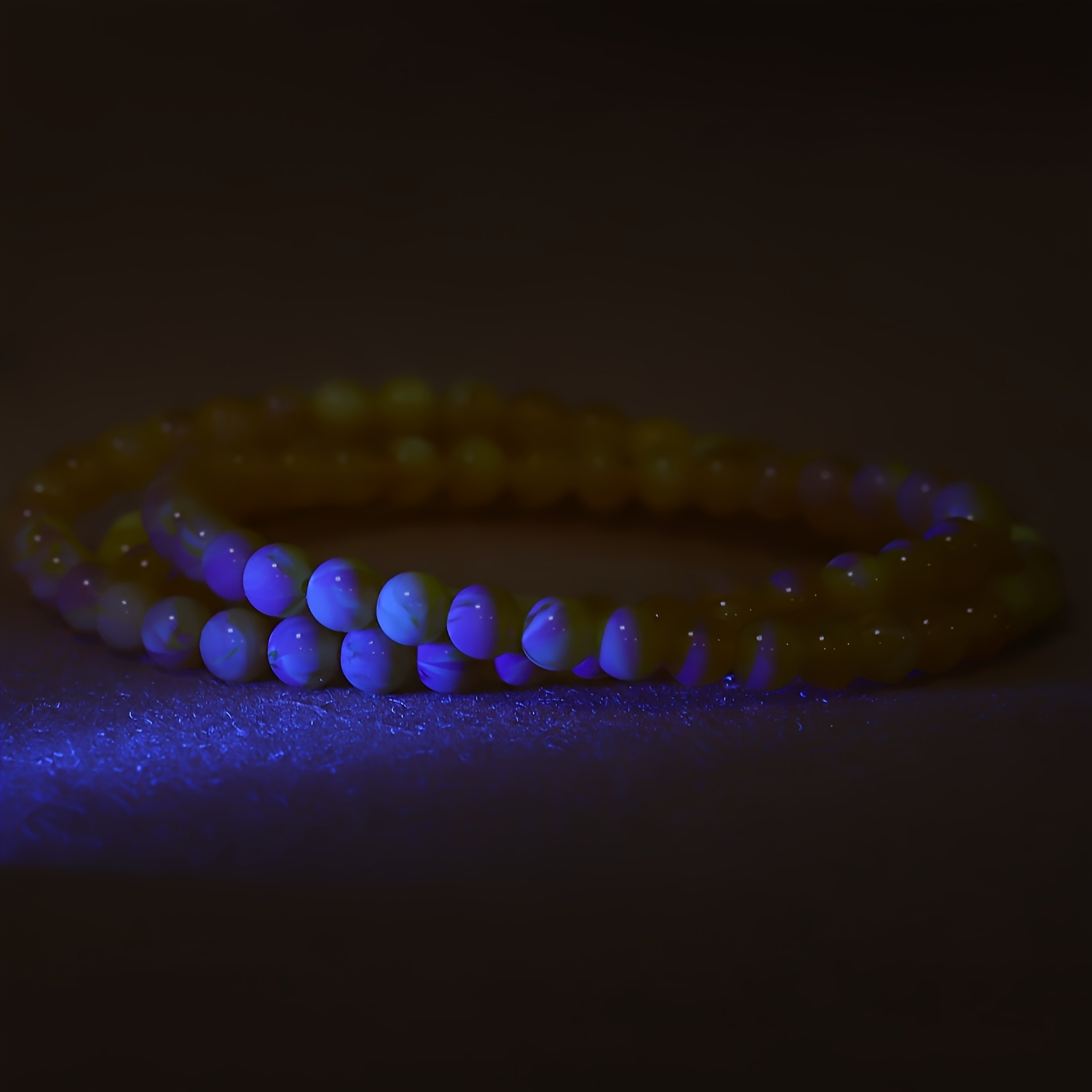 Bohemian Style Chicken Fat Yellow Round Bead Multi-Circle Bracelet