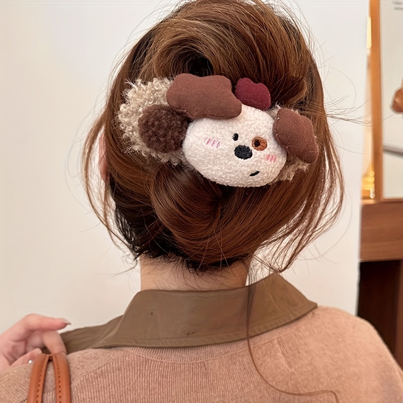 korean version of the versatile   cute plush panda rabbit large bb clip for women 2024 new high end sweet versatile headband with duckbill clip Product details 14