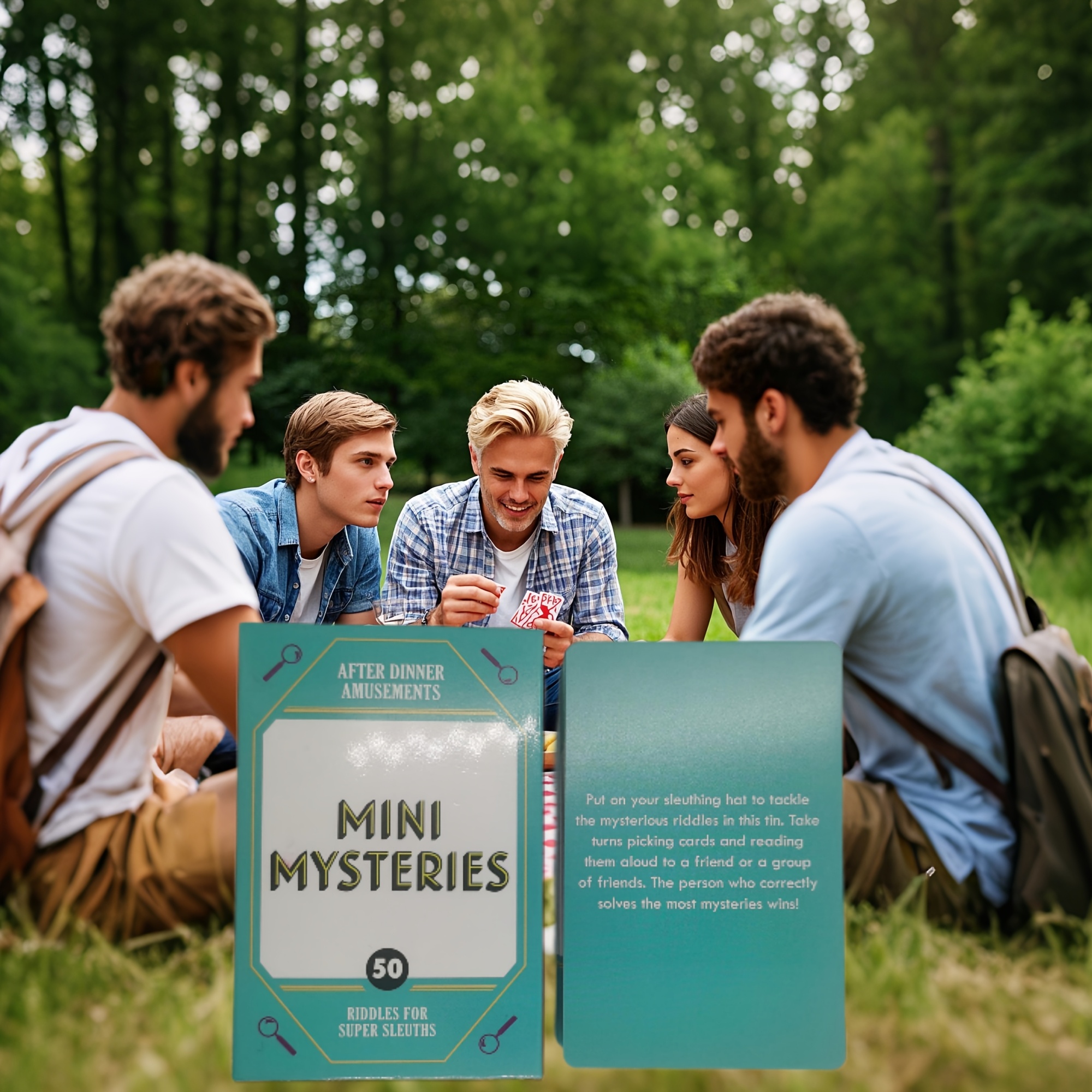 50 Mini Mysteries: After Dinner Amusements - Engaging Card Game for Friends to Bond Over Brain Teasers, Unleash Your Inner Detective, and Sharpen Logic Skills, Perfect for Gatherings and Social Events