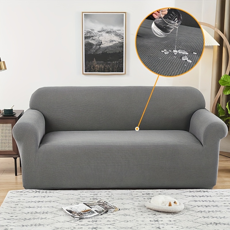 TEMU An Upgraded European And Sofa Cover With Corn Grain Jacquard, Featuring Elastic Full Coverage. This Sofa Protector Is Suitable For , Removable