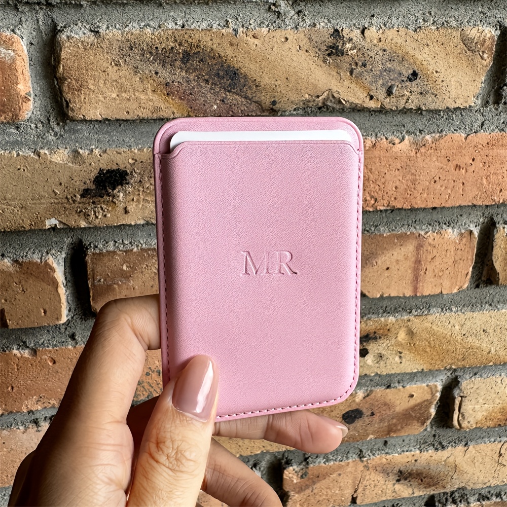 TEMU Phone Case: Personailze Custom Name Magnetic Faux Leather Wallet Card Holder For Iphone 16 Pro Max 15 14 13 12 For Phone Case