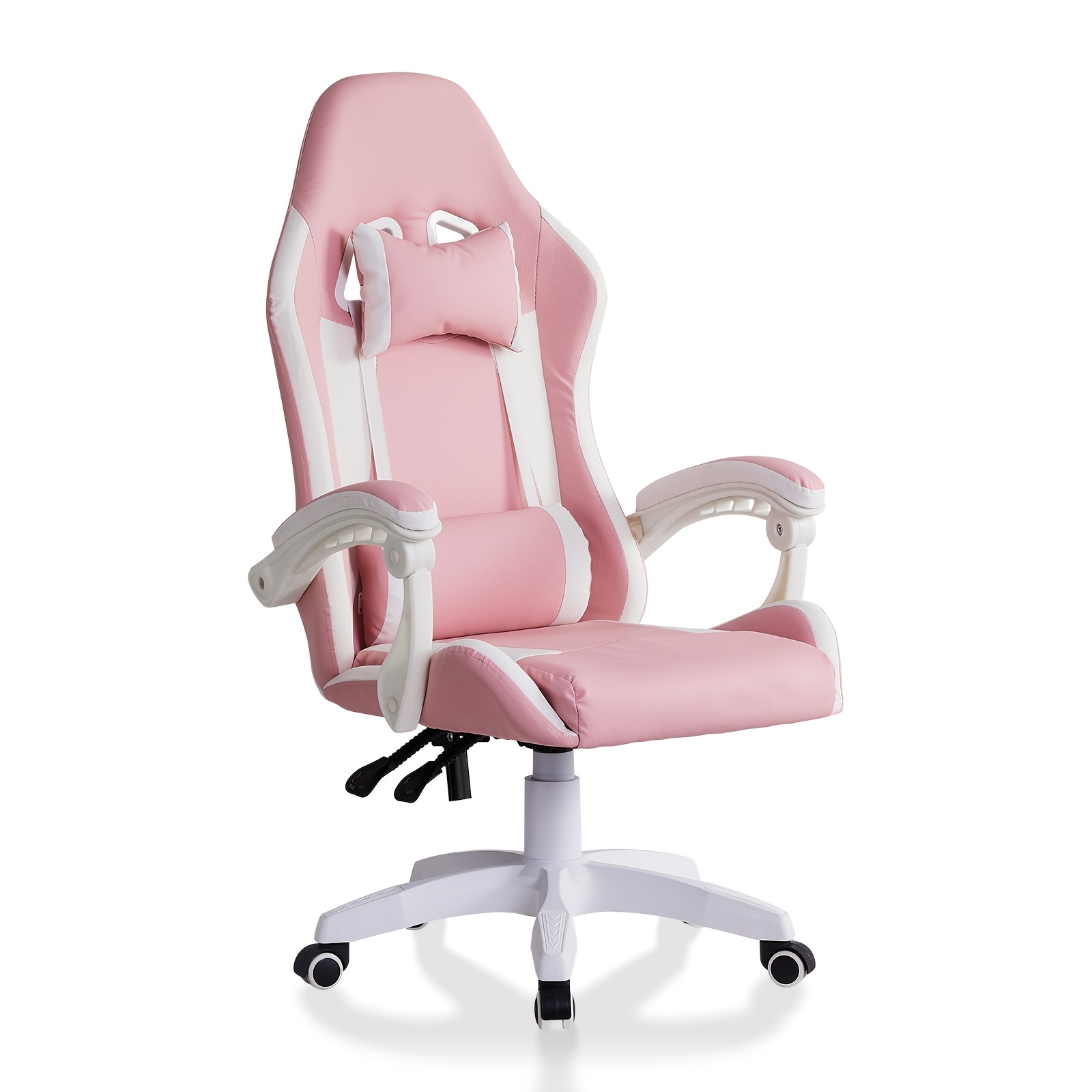 Ergonomic Gaming Chair With Headrest And Lumbar Support, Pu Computer Gaming Chair, Reclining, Swiveling, Height-adjustable High- Chair