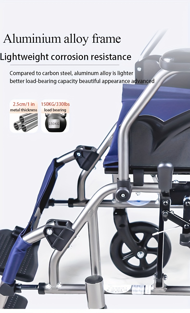 only 23lbs multi function manual wheelchair with   adult wheelchair light foldable wheelchair 20 inch rear wheel foldale pedal for seniors Product details 2