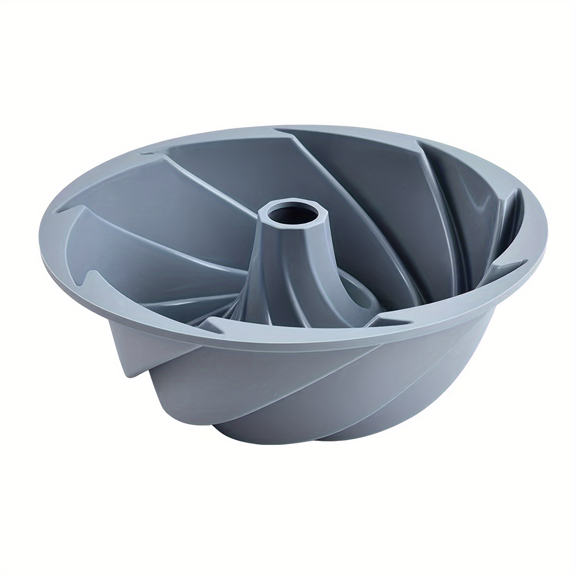 Silicone Spiral Angel Food Cake Pan, Nonstick Bundt Baking Mold, Easy