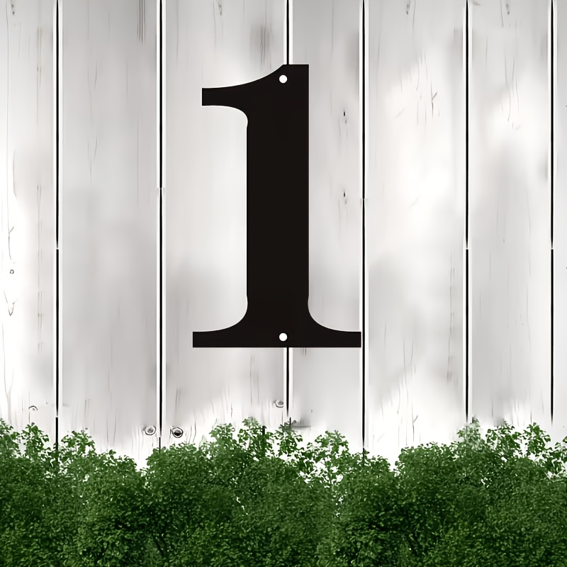 TEMU 1pc, Metal Number Plate, Waterproof Decorative Punch-mounted, Reusable