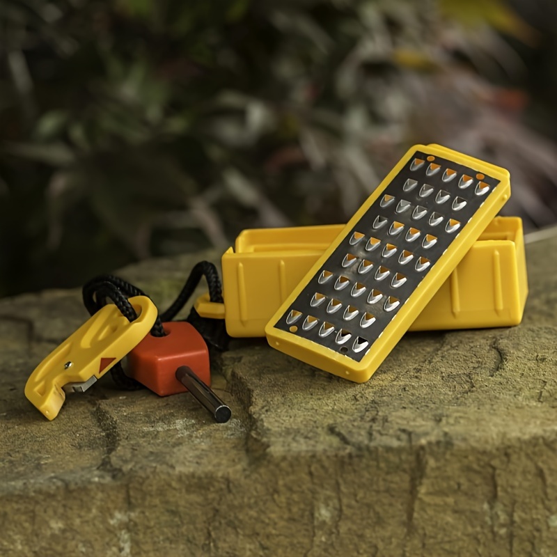 

Stainless Steel Fire Starter - Portable & Lightweight, Ideal For Outdoor Survival & Home Use, Yellow