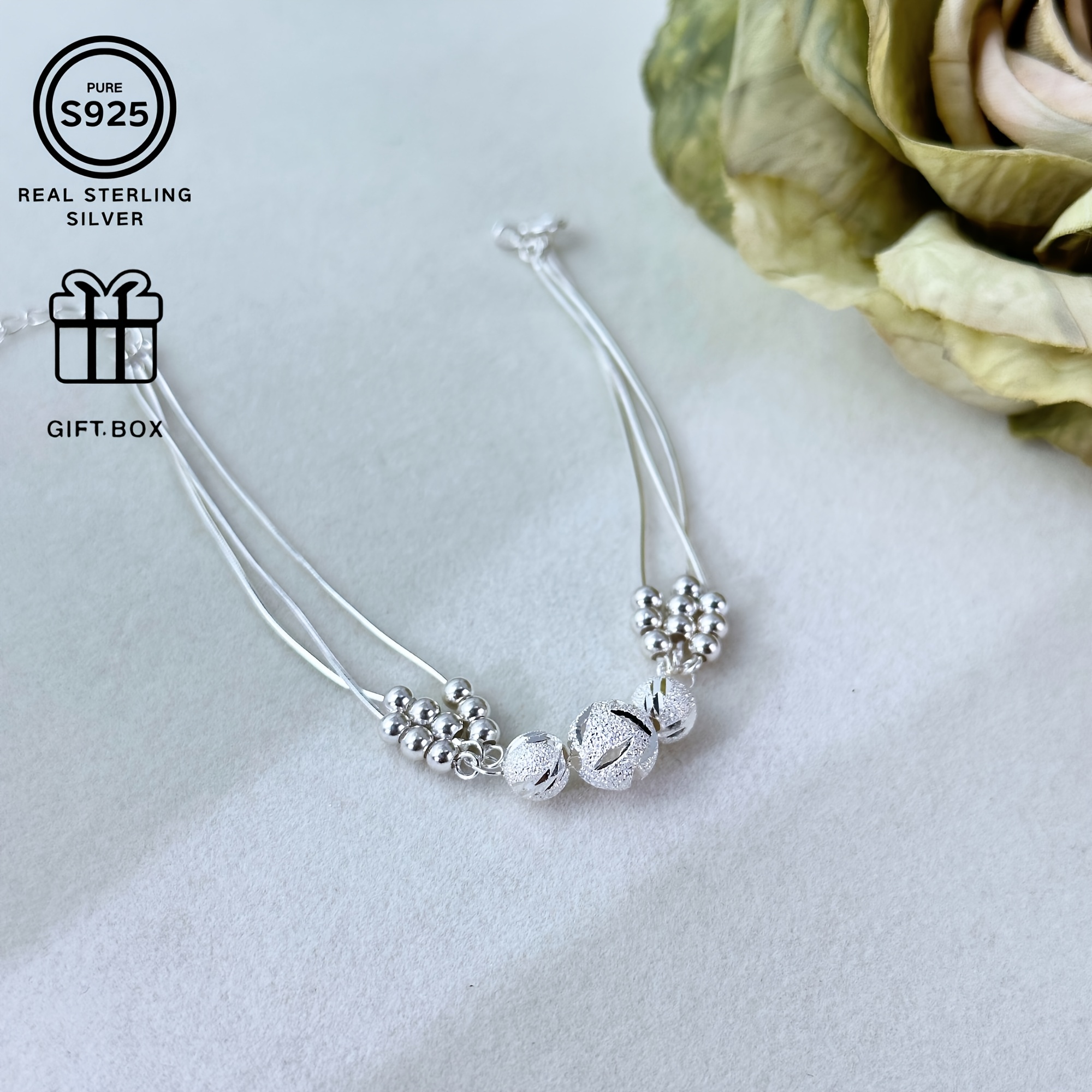Elegant 925 Silver Bracelet for Women