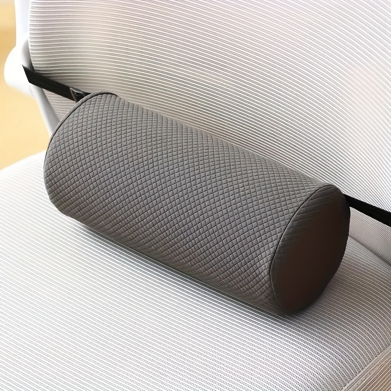ergonomic memory foam back support pillow for office chair breathable durable comfortable lumbar cushion neck roll support   for lower   from car office chair computer ergonomic portable travel pillow chest posture   seat pad soft woven polyester cover machine washable Product details 5