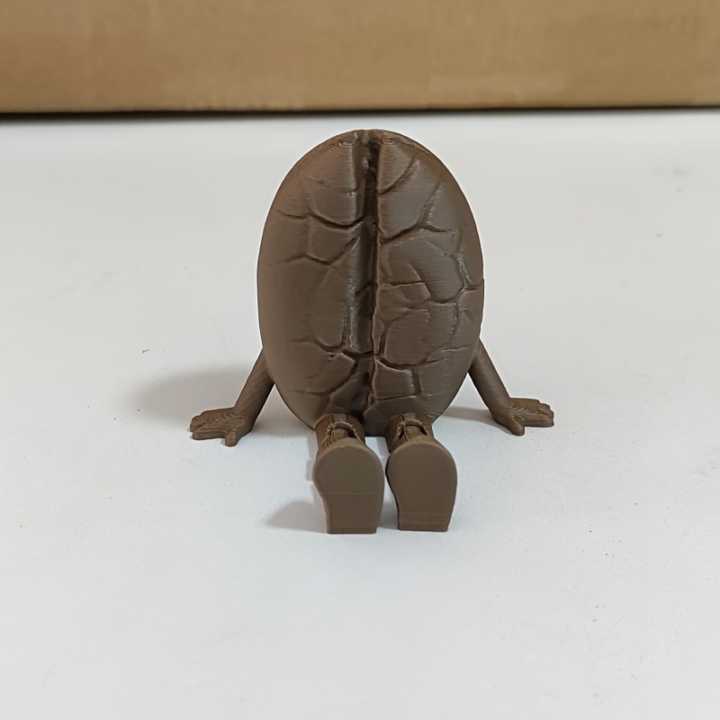1pc   movable 3  bean sculpture figure with poseable   legs abs plastic coffee decor suitable for home office shelf decoration gift for   bean themed ornament for desk or tabletop