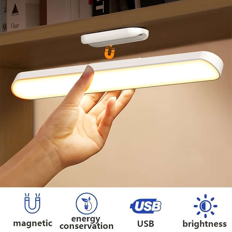 

Versatile Usb Led Night Light With Magnetic Base - Touch Control, Adjustable Brightness, 3 Color Modes For Bedroom, Dorm, Office, Study Area & Travel