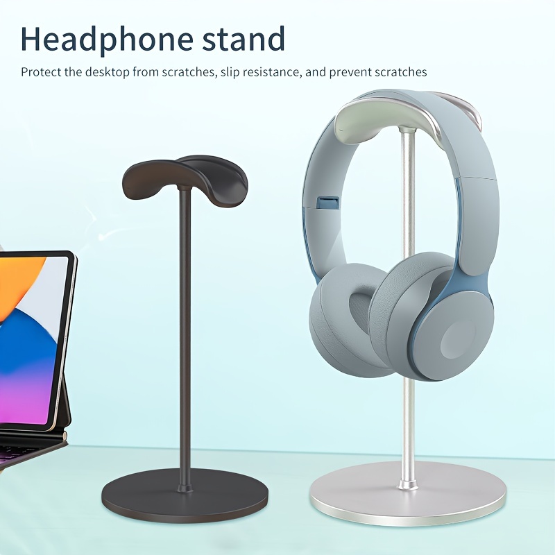 

Aluminum Alloy Headphones Stand, Universal Headset Holder, 9.65" Tall Desk Display Hanger, With 4.72" Sturdy Base, Sleek Design For Home And Office Use
