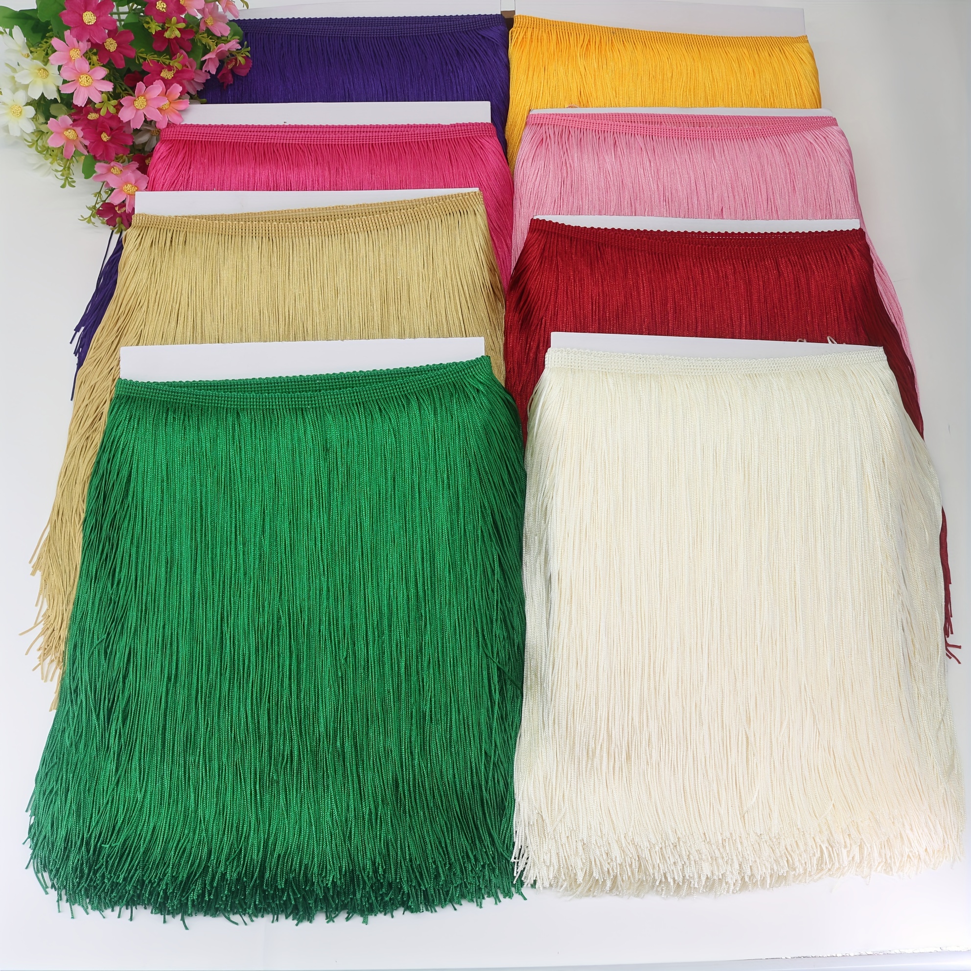 

Tassel Fringe Trim Lace 1 Yard - 30cm Width, Multicolor Selection For Sewing, Latin Dance Clothes, Diy Apparel, Arts Crafts, Prom, Holiday Decoration Supplies