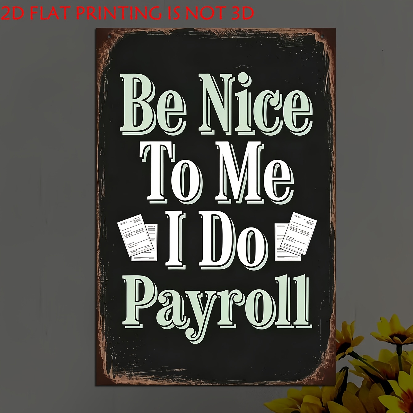 TEMU 2d Flat, 1pc Wooden Decorative Sign And Plaque, Vintage Wall Sign To Me I Do , Wall Decor Office Humor Funny Manager Gift Decor, Halloween, New