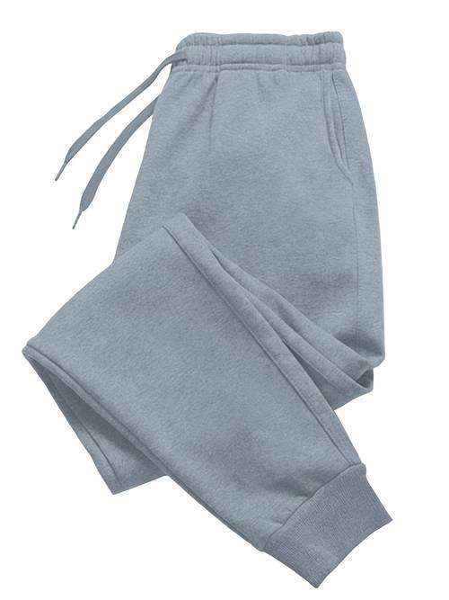 solid color drawstring fleece joggers versatile sweatpants soft and casual trousers suitable for daily leisure and outdoor exercise