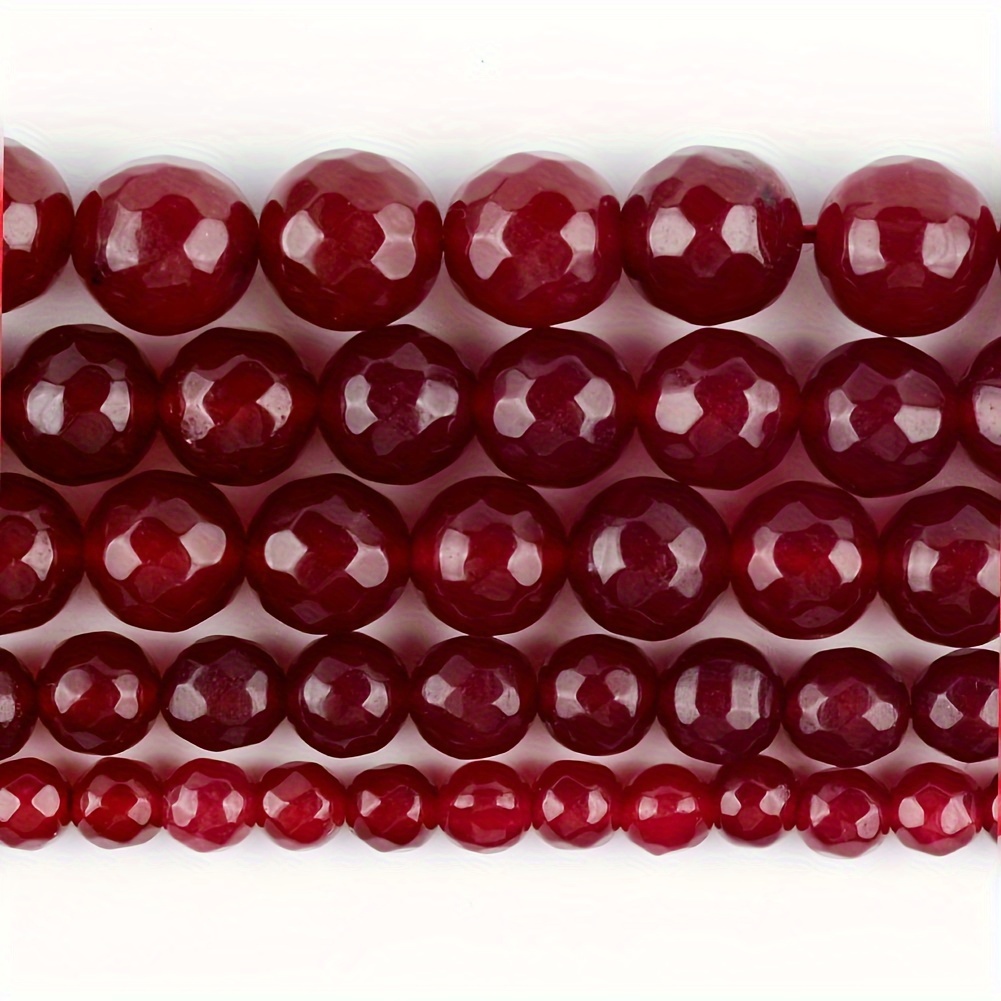 

Asvrai U 15-inch Strand Natural Stone Beads, Red Chalcedony, 4/6/8/10/12mm, Jewelry Making Diy Necklace Accessories