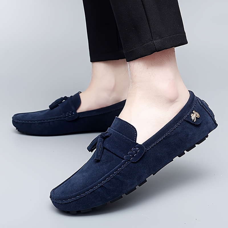 *'s Wo*'s Slip-On Loafers Slip-Resistant Sole, PU in Navy Blue  Formal Casual Footwear *-On Closure for Driving, Office, Casual Attire  - Main Image