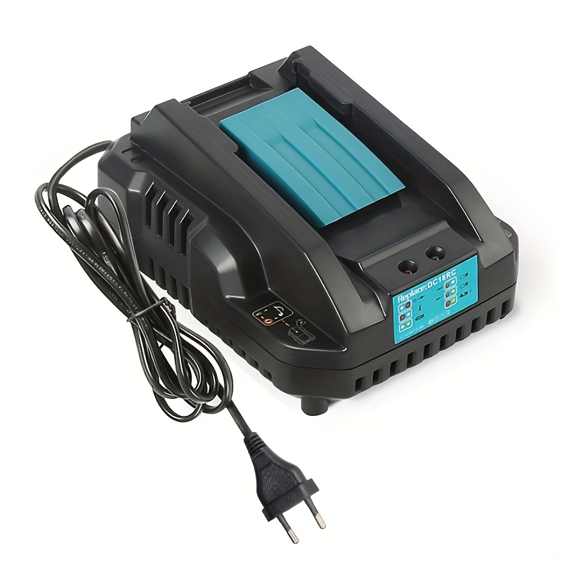 Image of 1pc Dc18rc Portable European Plug Charger, Compatible With Makita Battery Bl1460b Bl1440b Bl1850b Bl1860b, Replacement Charger, 110-230v 50/60hz Universal Power Tool Charger