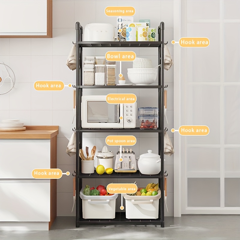 tier kitchen storage rack durable plastic iron organizer Temu