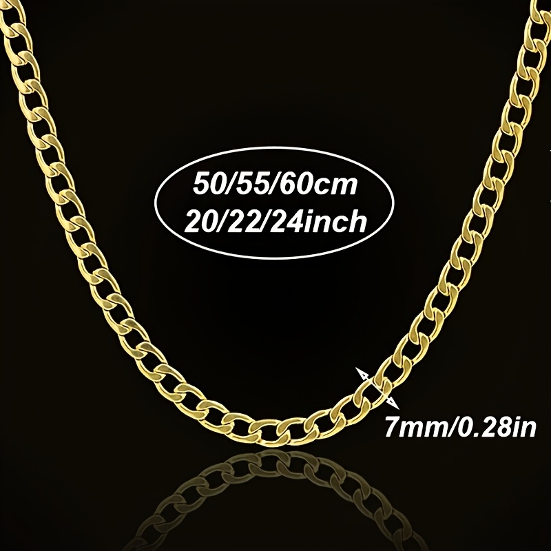 Women's 7Mm Hip-Hop Minimalist Cuban Chain Necklace
