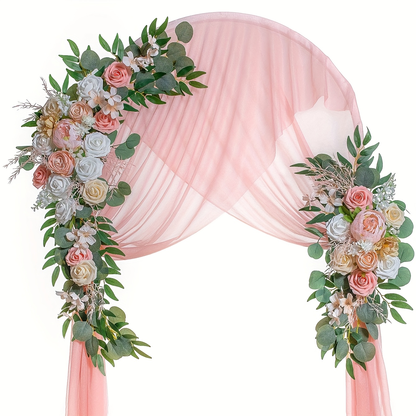 2pcs Artificial Flower, Wedding Welcome Flowers, Arch Decor Artificial Flowers, Wedding Decoration Reception And Wedding Background Flowers