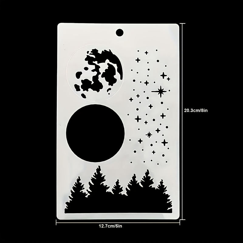 Forest Layered Painting Stencil - 7.99x5 Inches Reusable Plastic Template, Professional Tool For Scrapbooking/wall Art/greeting Card Design ( Layered )