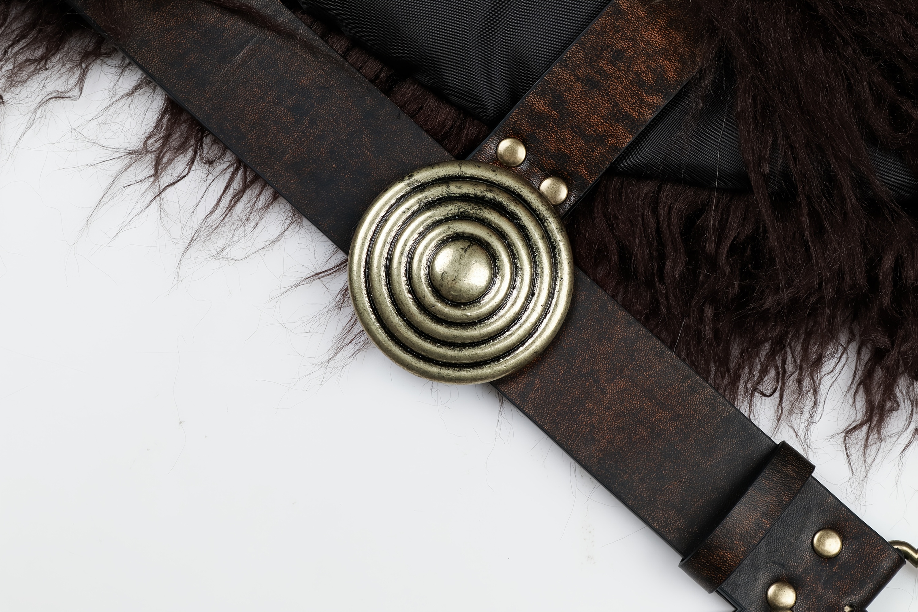 1 pieza de lvow, capa de cuello de piel sintética medieval para hombre - accesorio de traje de de invierno negro y para halloween, navidad, carnaval y fiestas de cosplay y rol, ropa temática, de piel realista. Detalles del producto 5