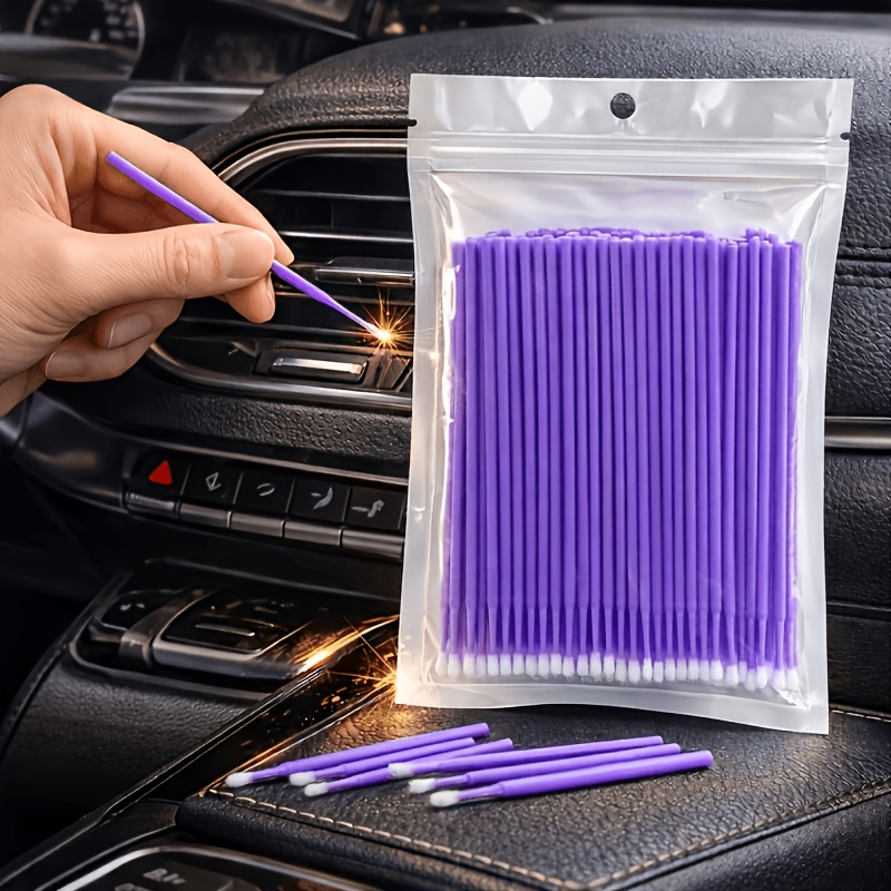 Image of 120pcs Micro Detail Brushes, Soft Bristle Cleaning Applicators For Car Detailing, Air Vent, Panel & Dust Removal