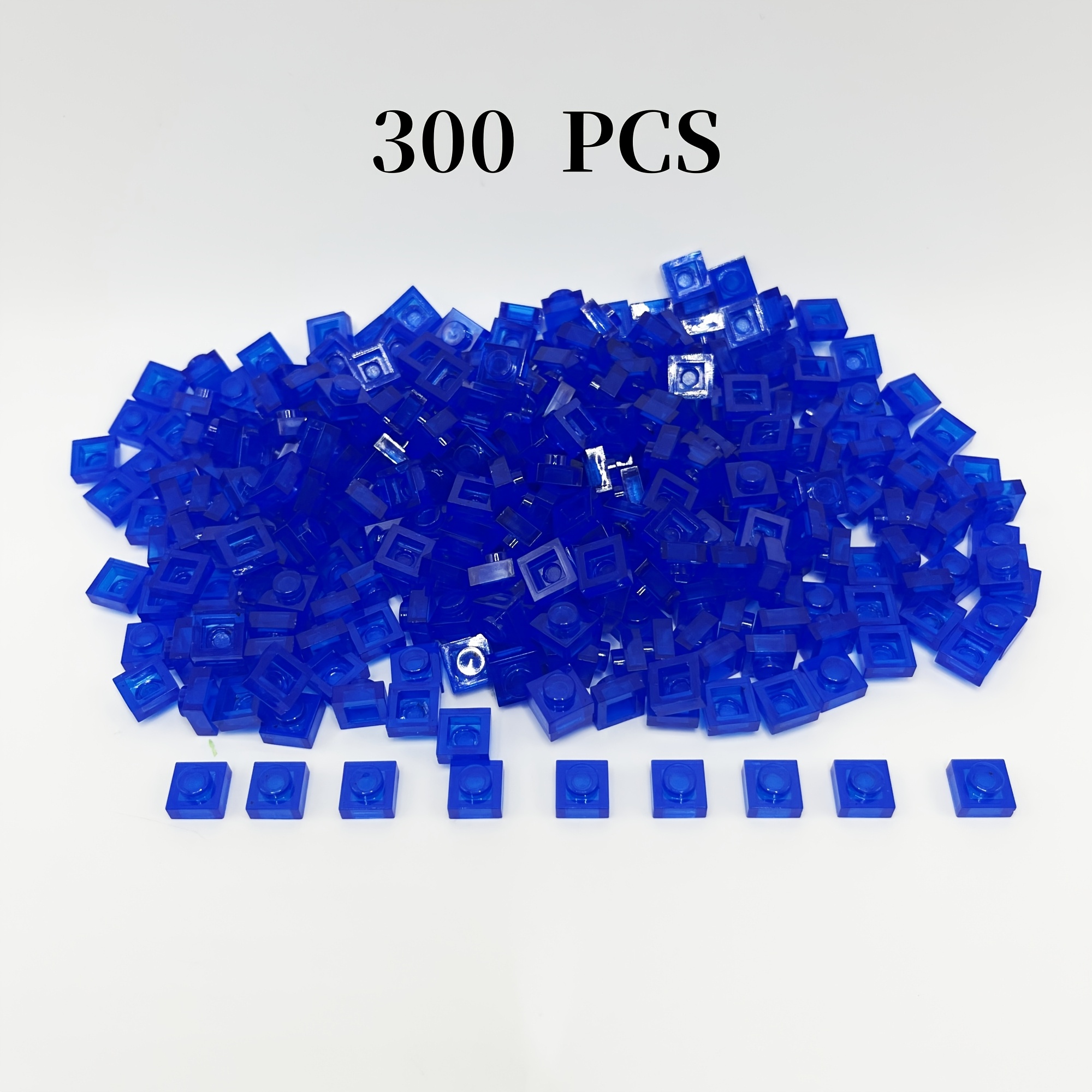 300pcs Colorful Transparent Building Blocks - Durable ABS Material
