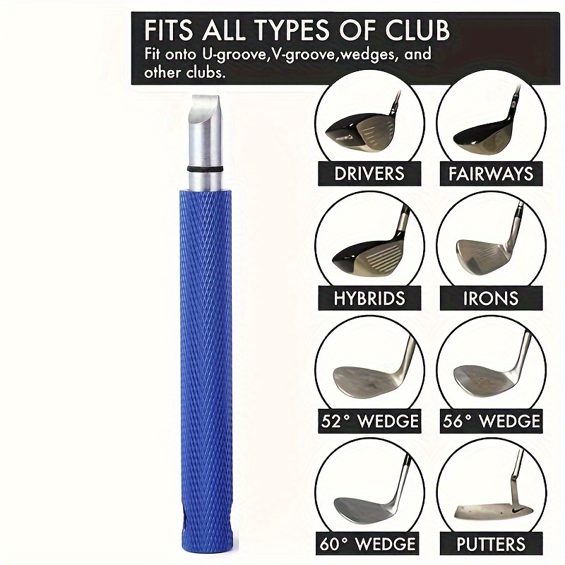 Enhance Your Golf Game: Multi-Colored Groove Sharpener for Improved Backspin And Accuracy - Compatible with U And V Grooves, to Use