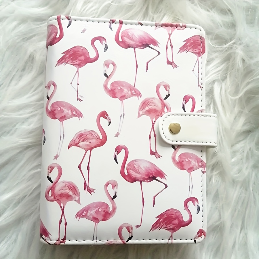 

Flamingo-themed Pink Leather Journal - Creative Loose-leaf Notebook For Business And Personal Use